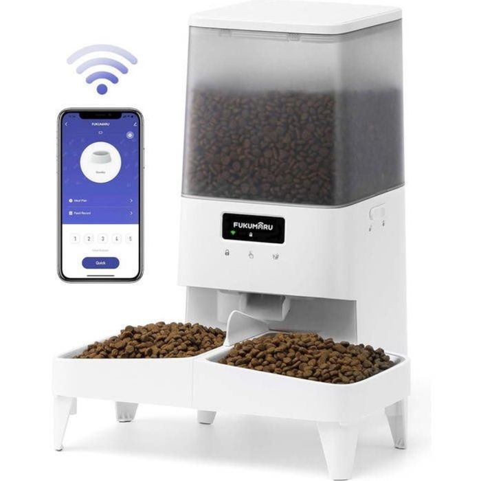 Автоматична годівниця для котів і собак FUKUMARU 5L, програмована