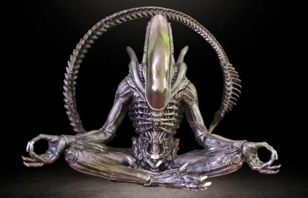 Alien Xenomorph Figure in Meditation64738675666817123