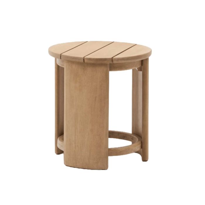 Stolik boczny XORIGUER drewno eukaliptusowe