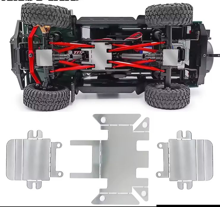 Stalowe osłony podwozia mostów do modelu rc 1:18 TRX4M JJRC 8801/09