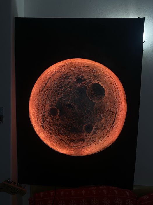 Qudro de lua com led, 125x90