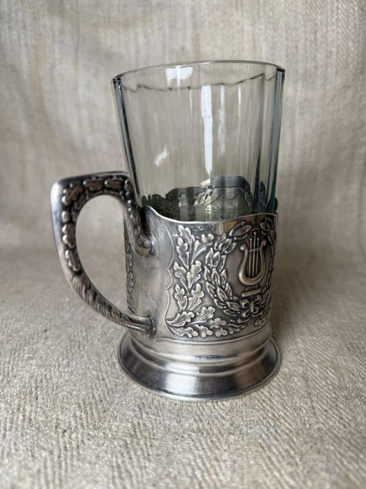 Антикварный серебряный подстаканник