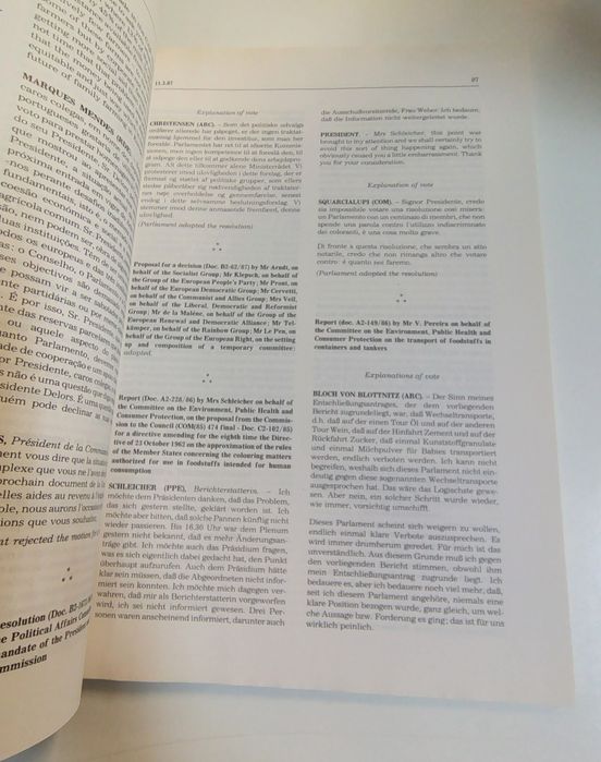 Relato integral das sessões / Vertatim report of proceedings
