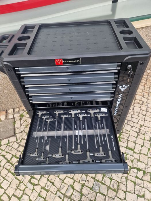 Carrinho de ferramentas7 gavetas 6 chaise + porta de lado