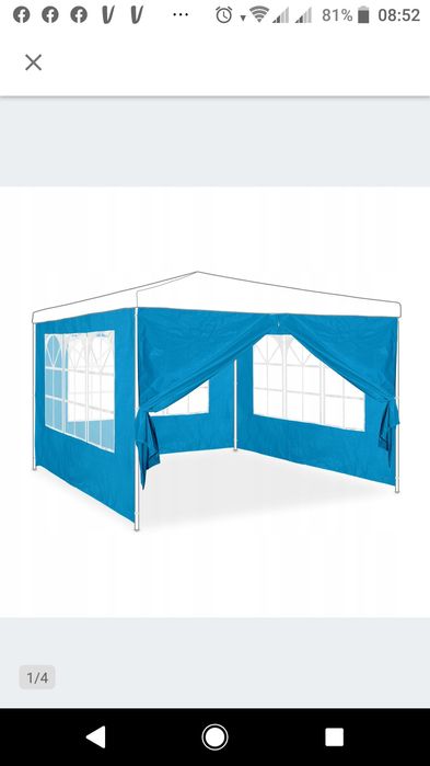 Ściany pawilonu 2x3m relaxdays