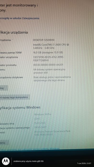 Komputer Intel core i7