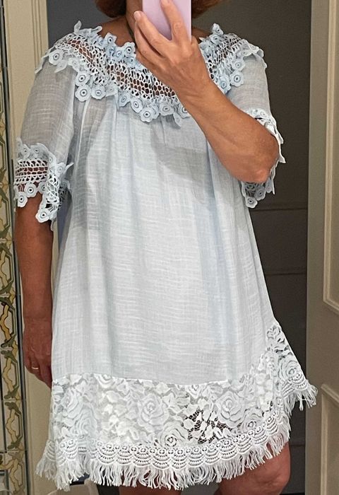 Túnica / Vestido de cor azul clara, marca Made in Italy