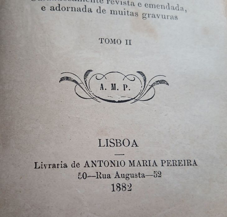Livro antigo Ano 1882 As mil e uma noine Tomo 1 e 2