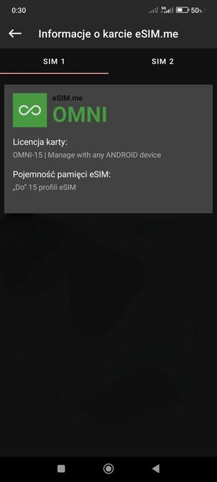 Karta SIM eSIM (eSIM.me) do telefonu komórkowego, smartfonu, tableta.