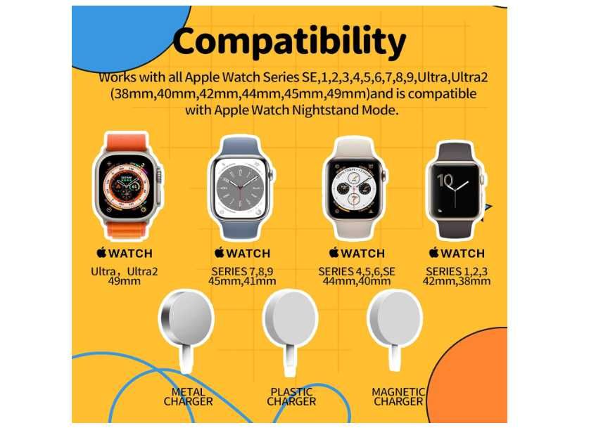 Apple Watch SE/1/2/3/4/5/6/7/8/9 uchwyt stojak stacja ładująca kod1585