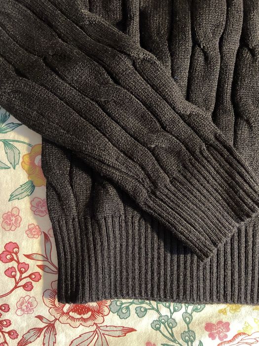 Malha da Ralph Lauren decote em V preta