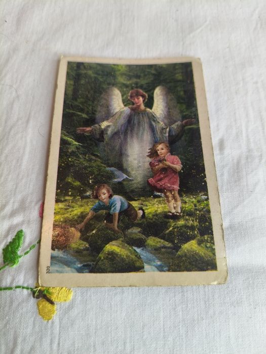 Stary obrazek modlitwa do anioła stróża 20