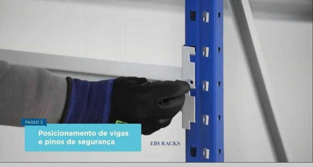 Estante pneus 2000Ax2000Cx50P 3 níveis prateleiras