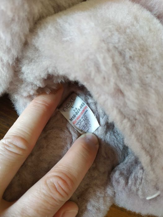 Пухнасті м'якенькі та тепленькі сірі домашні тапулі NЕХТ розмір 41-42