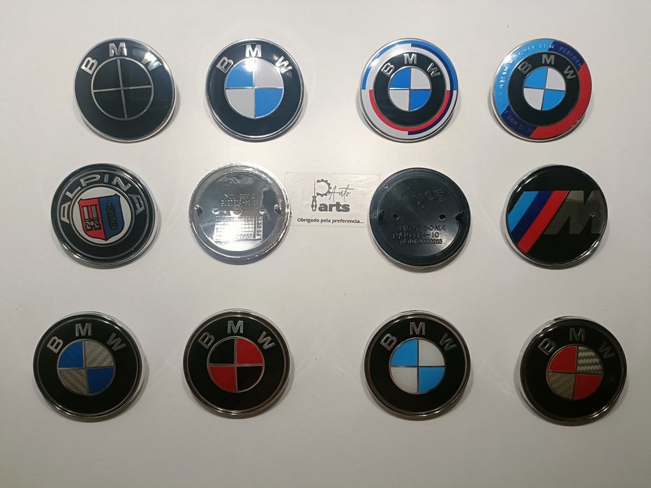 Emblema Símbolo Logotipo Frontal/Traseiro BMW 74mm Várias cores