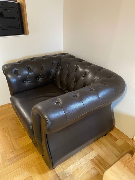 Fotel elegancki brązowy