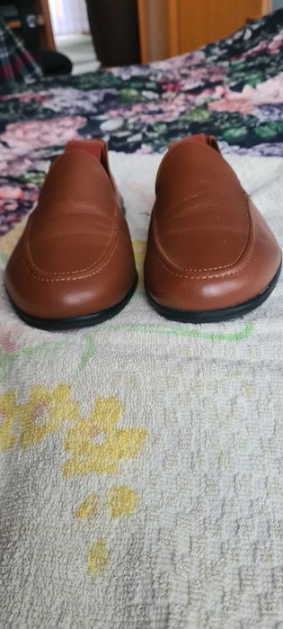 Mokasyny skórzane brązowe 41 26,5cm NOWE?