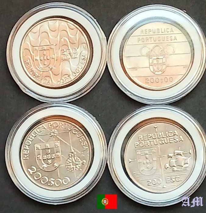 Portugal 4 Moedas 200 Escudos 1992