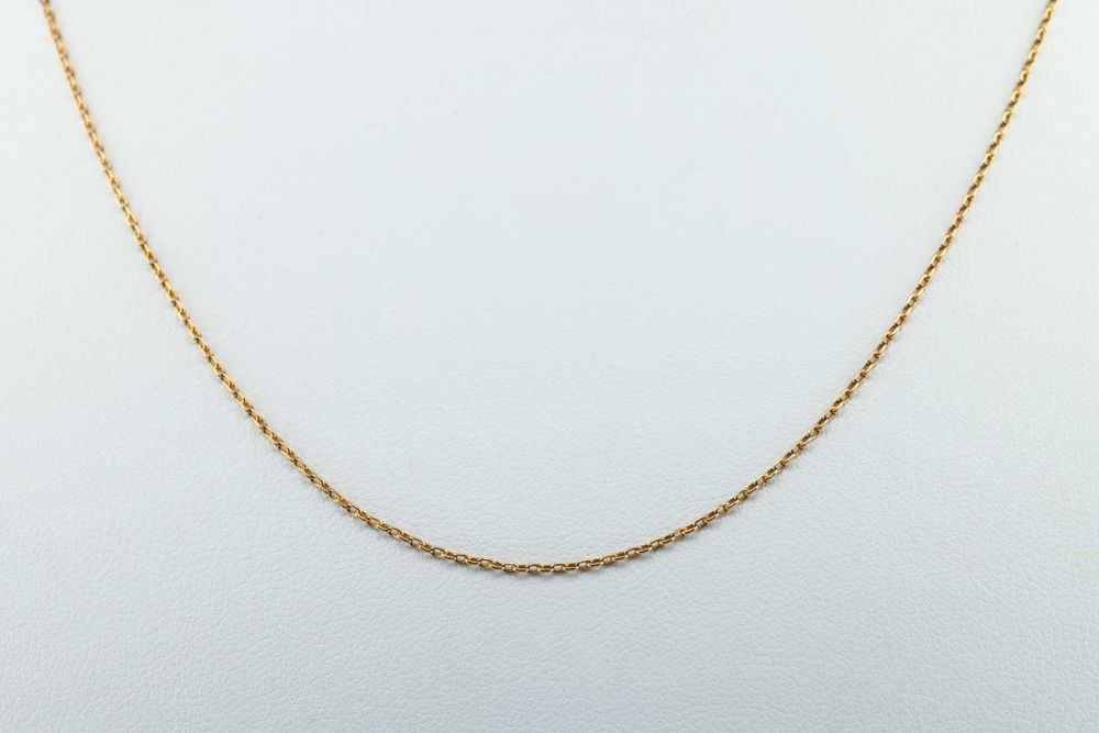 Złoty łańcuszek - au 585 - splot Ankier - 49,5 cm