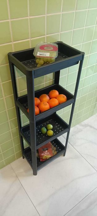 Estante, preto, 37x23x101 cm NOVO