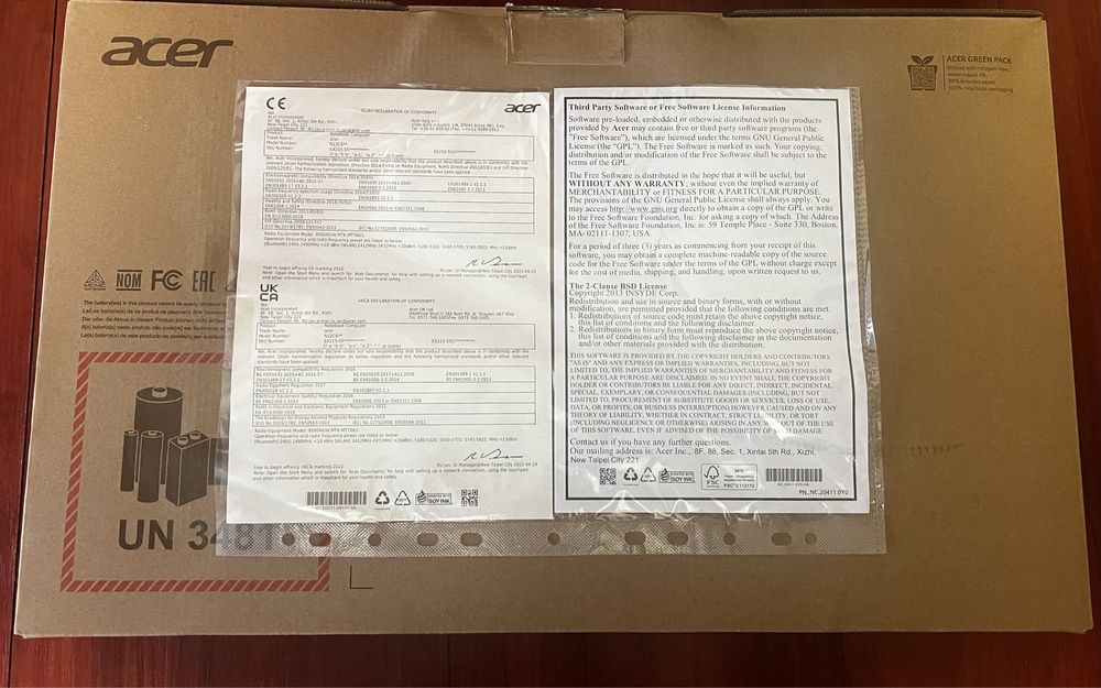 Ноутбух ACER Extensa 15 EX215-55-39A6