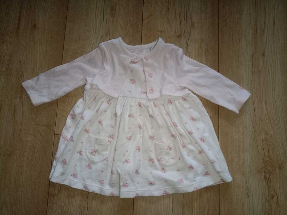 Kurteczka i sukienka dla dziewczynki 3-6 mies -62/68