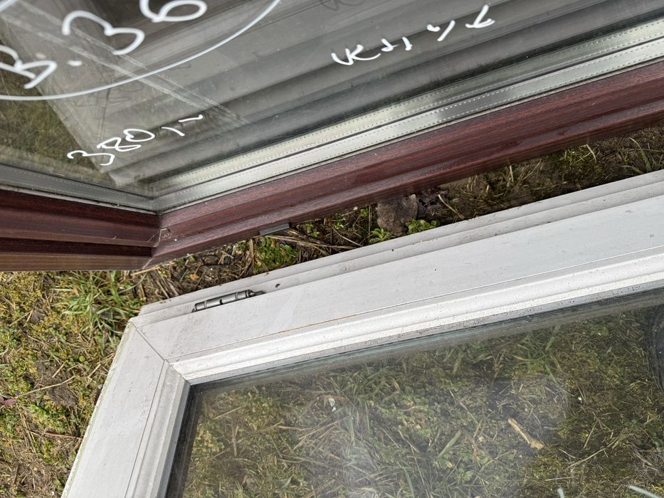 2x okno plastikowe 146x54 machon biale (uchylne, dostawa kraj, pcv)