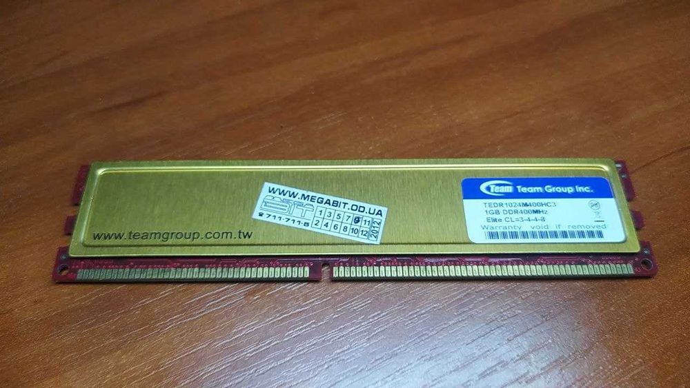 память 1GB DDR400MHz Elite