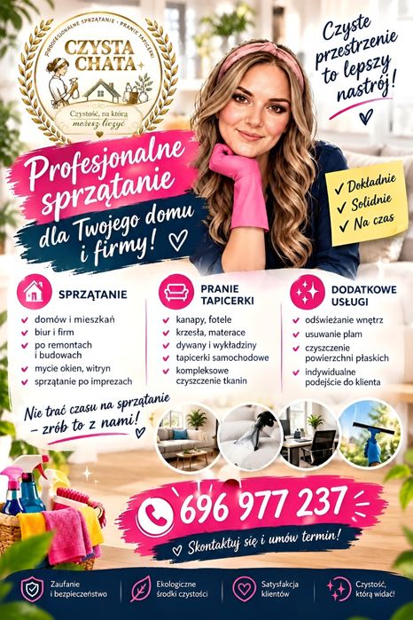 SPRZĄTANIE - Mycie okien - Pranie tapicerki meblowej