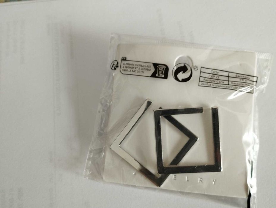 Kwadratowe kolczyki koła