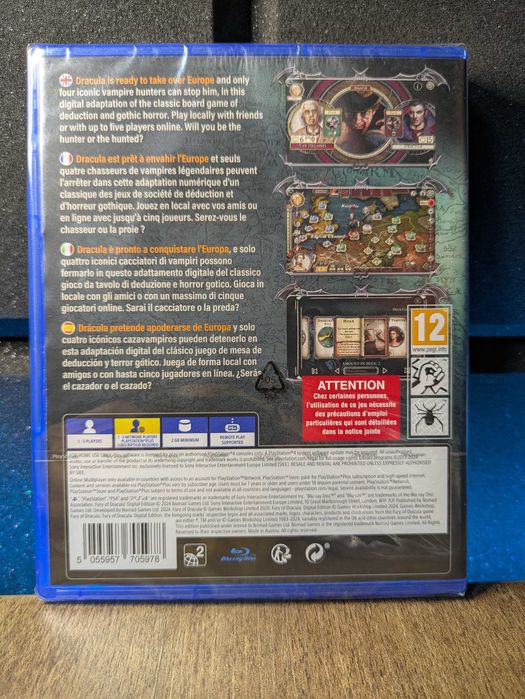Fury of Dracula PS4 / PS5 gra bazująca na planszówce dla kilku graczy