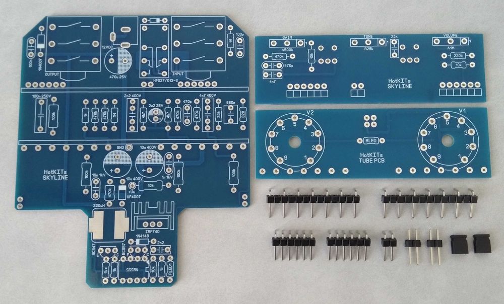 Płytka PCB DIY - efekt overdrive lampowy do gitary elektrycznej (Bogner Ecstasy)