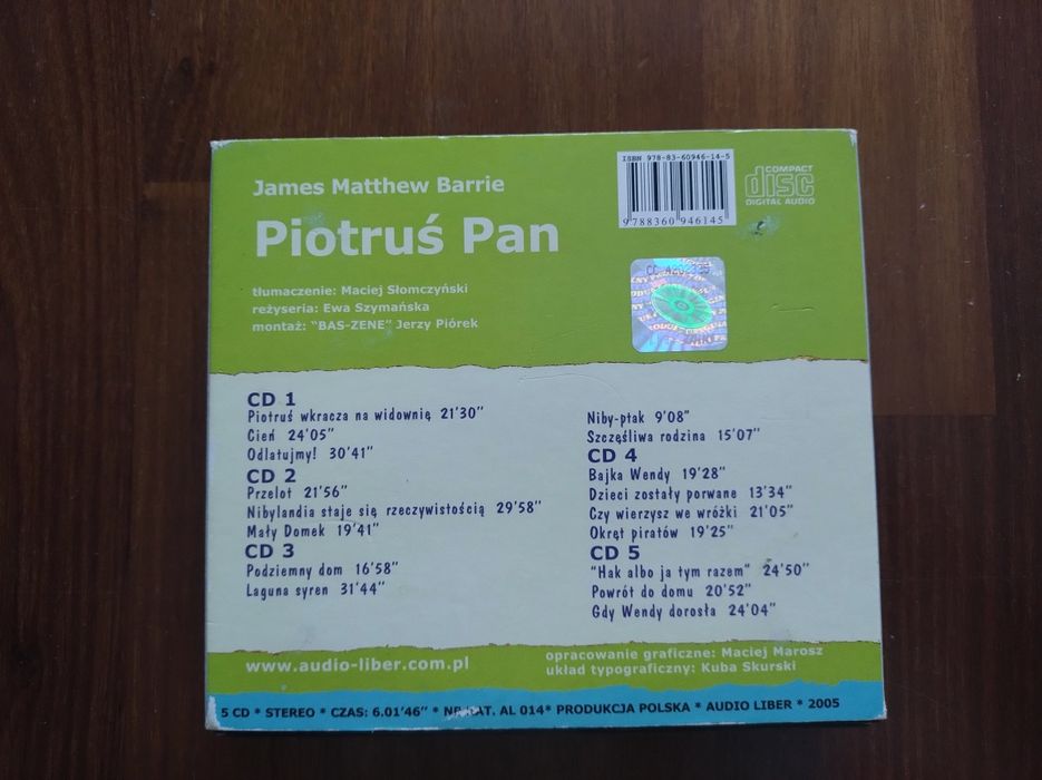 Piotruś Pan audiobook W. Zborowski
