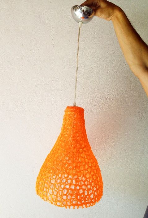 Candeeiro retro PVC laranja
