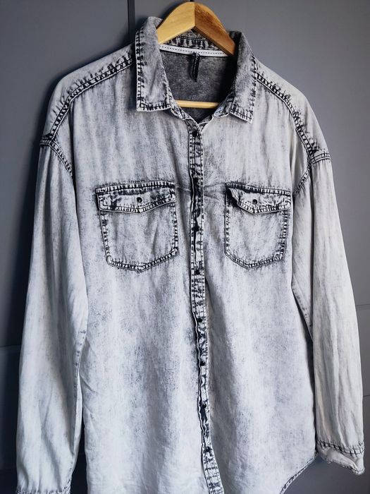 Dekatyzowana luźna koszula Cropp L/40 szara oversize