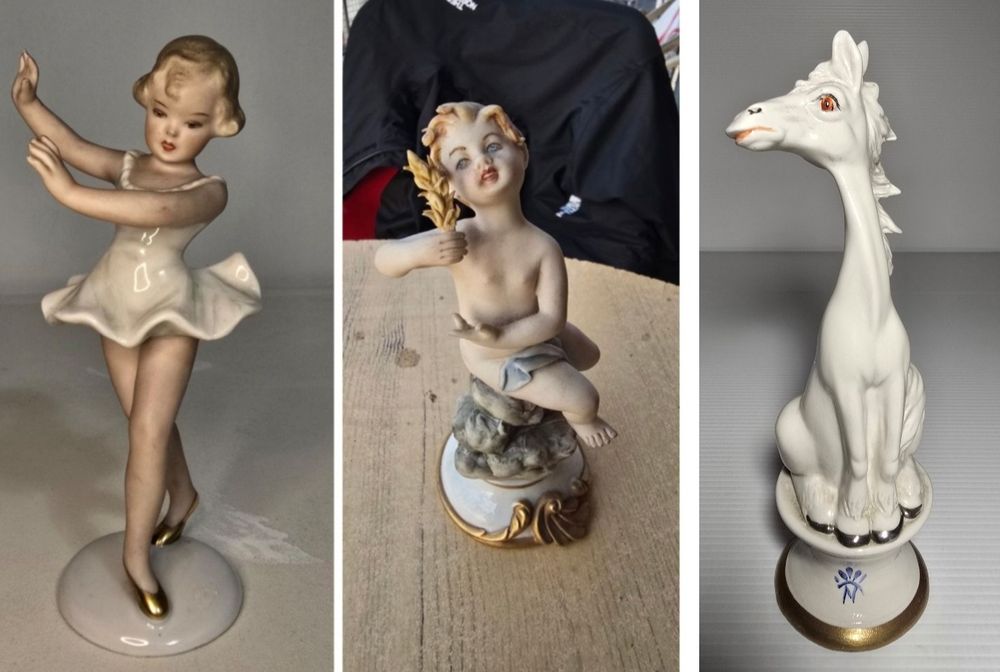 Старинная коллекционная фарфоровая статуэтка Capodimonte Каподимонте