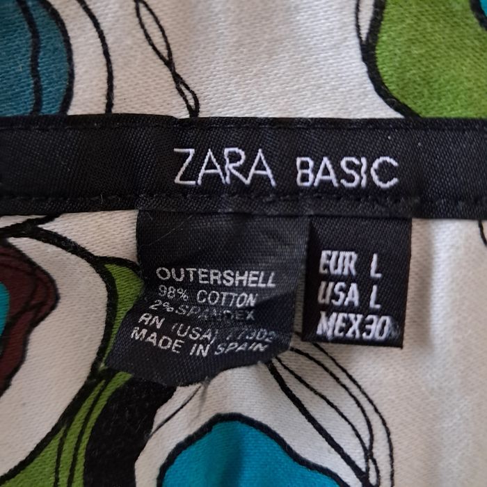 Spódnica  midi kolorowa w kwiaty Zara Basic L40 98% bawełna
