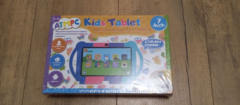 Tablet dla dzieci ze słuchawkami bezprzewodowymi Bluetooth