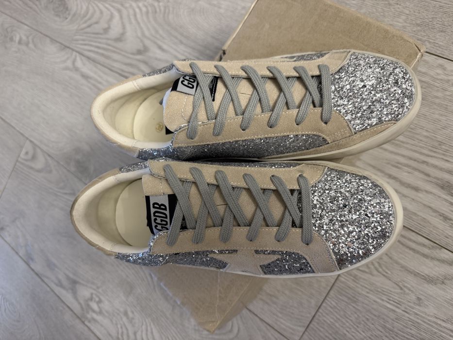 жіночі кеди Golden Goose Super-Star у ефектному виконанні Silver — zdjęcie 4