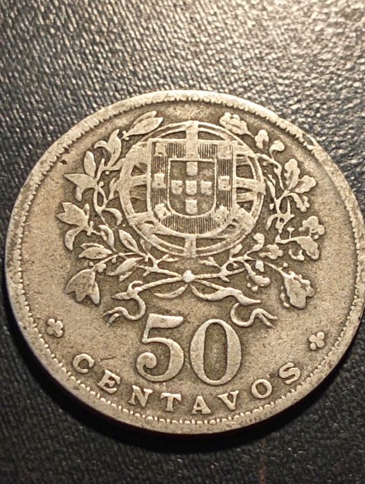 moeda 50 centavos 1935 - Alpaca - Portugal - Bela