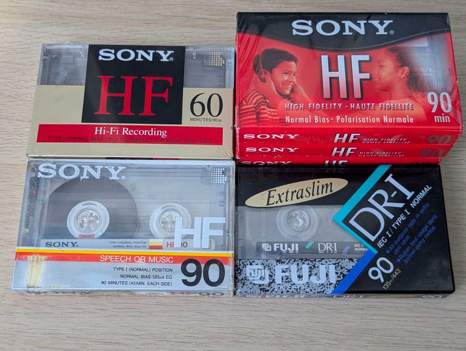 Аудіокасеты аудио кассеты лот 6шт різні SONY HF , FUJI DR  type-1