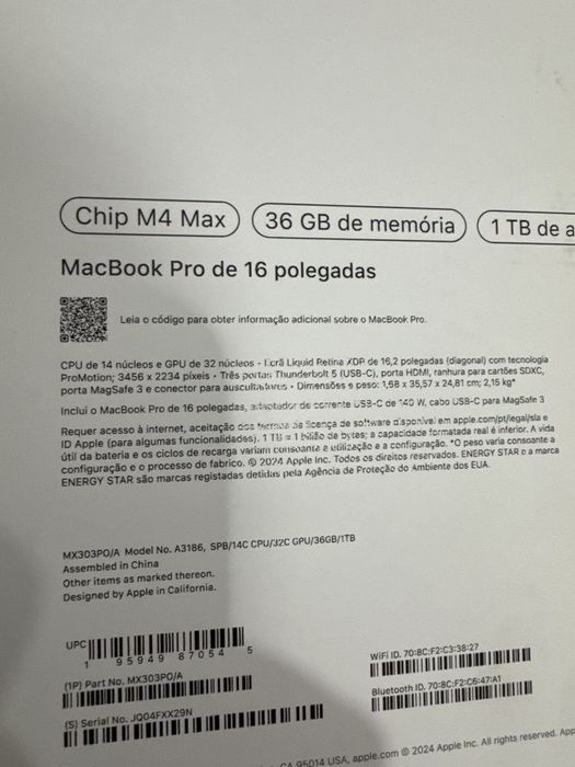 Macbook Pro M4MAX 1TB
