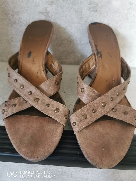 Klapki na koturnie rozmiar 39 wkładka 26cm