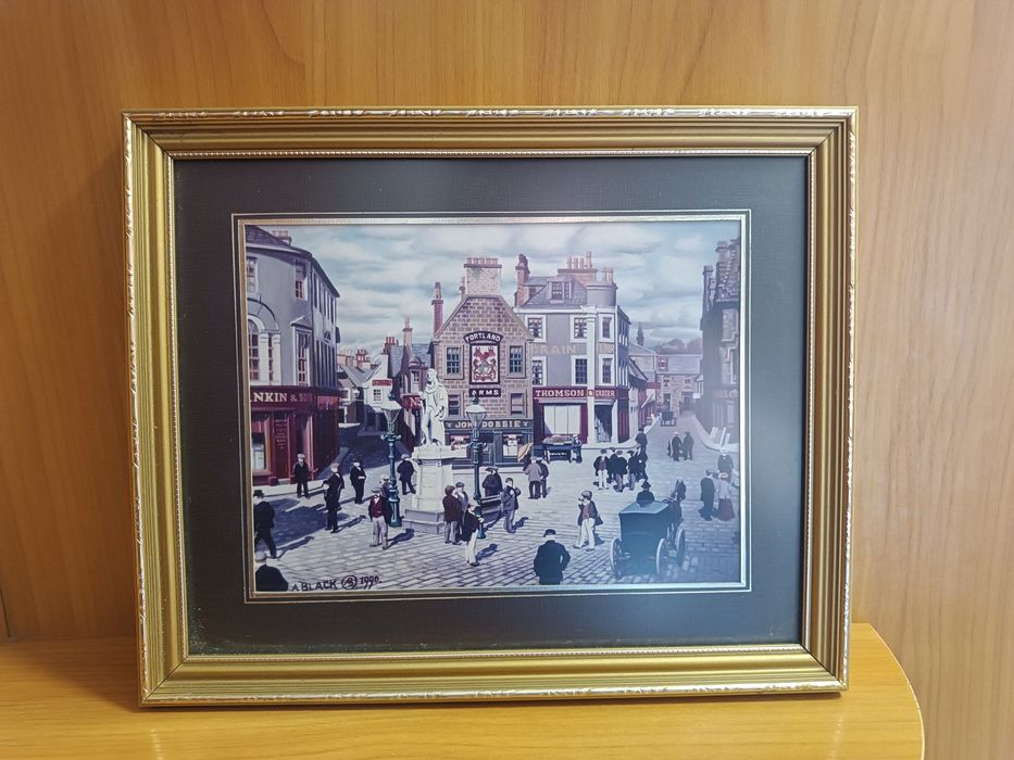 Вінтажна картина в рамці" Стара Англія"/ атмосферний декор