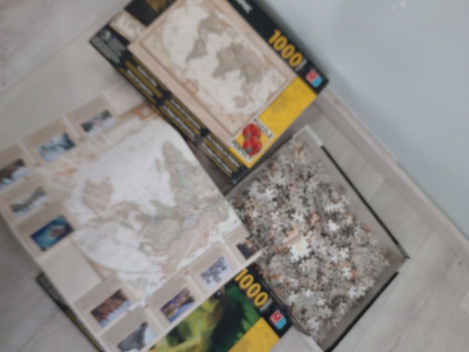 Puzzle 1000 sztuk żaba panoramiczna ogromna mapa Brazylia
