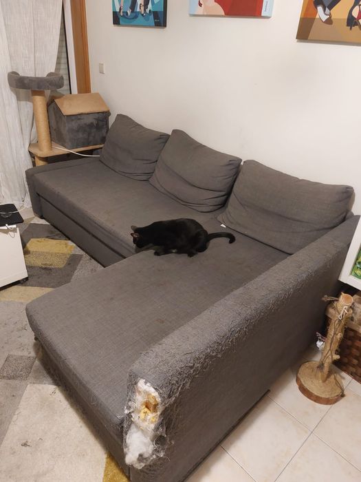 Sofá ikea usado, cinza