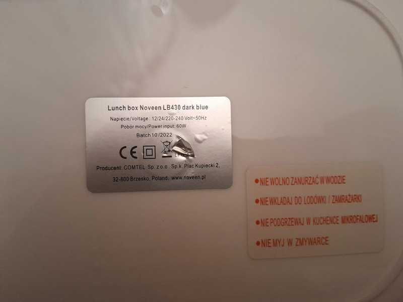 Podgrzewany-elektryczny LunchBox N'oveen LB340 podgrzewacz