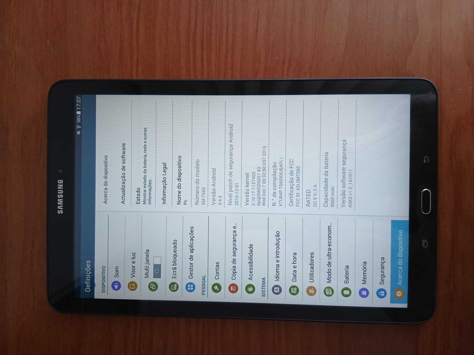 Tablet Samsung Galaxy Tab E | SM-T560 | 8 GB | Software desatualizado!
