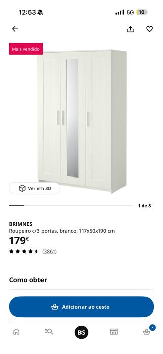Roupeiro com espelho ikea