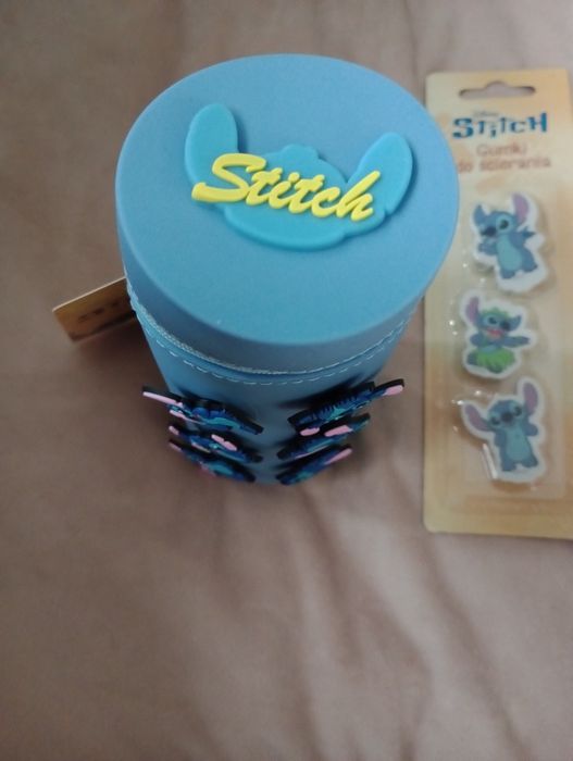 Zestaw Stitch - piórnik+ gumki
